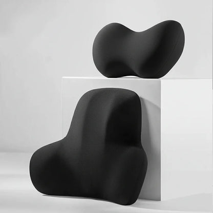 AUTOERGON – Supporto cervicale e lombare per auto in memory foam per un comfort di seduta ergonomico