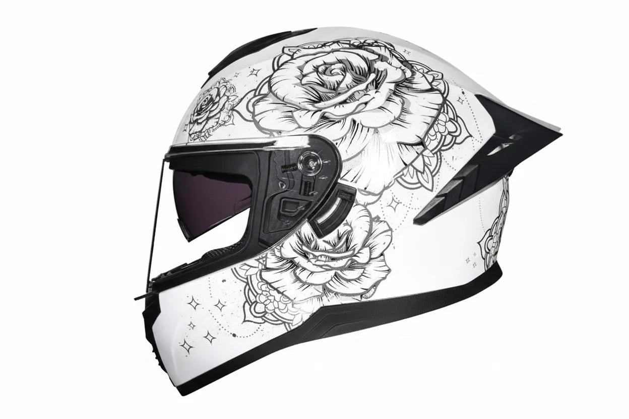 Vista posteriore del casco integrale LVS-701