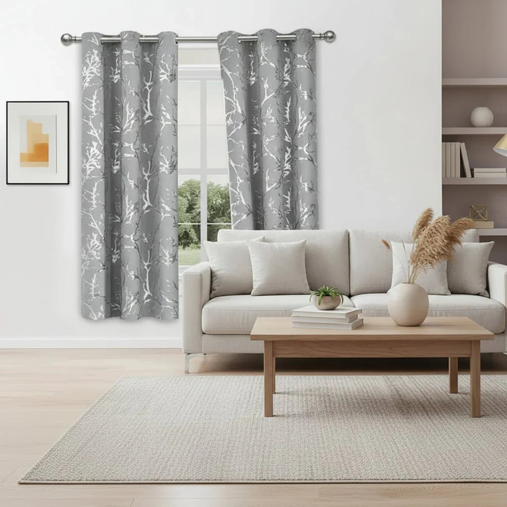 NORDALIS - Tende oscuranti eleganti con motivo marmoreo moderno e a onde per gli spazi abitativi