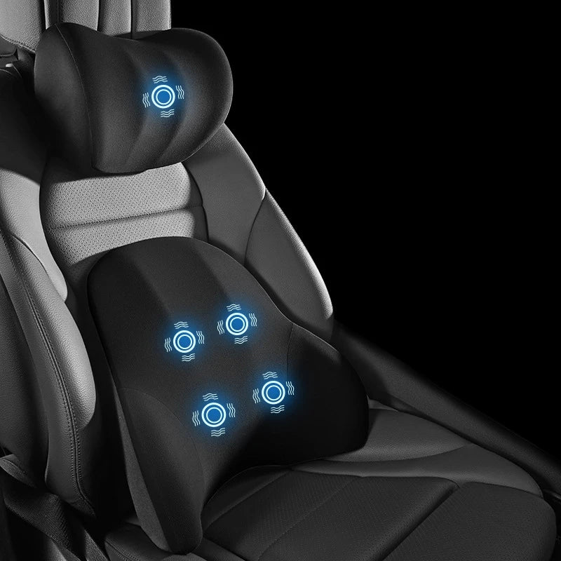 VIBRAREST – Cuscino di supporto cervicale e lombare elettrico per auto e ufficio