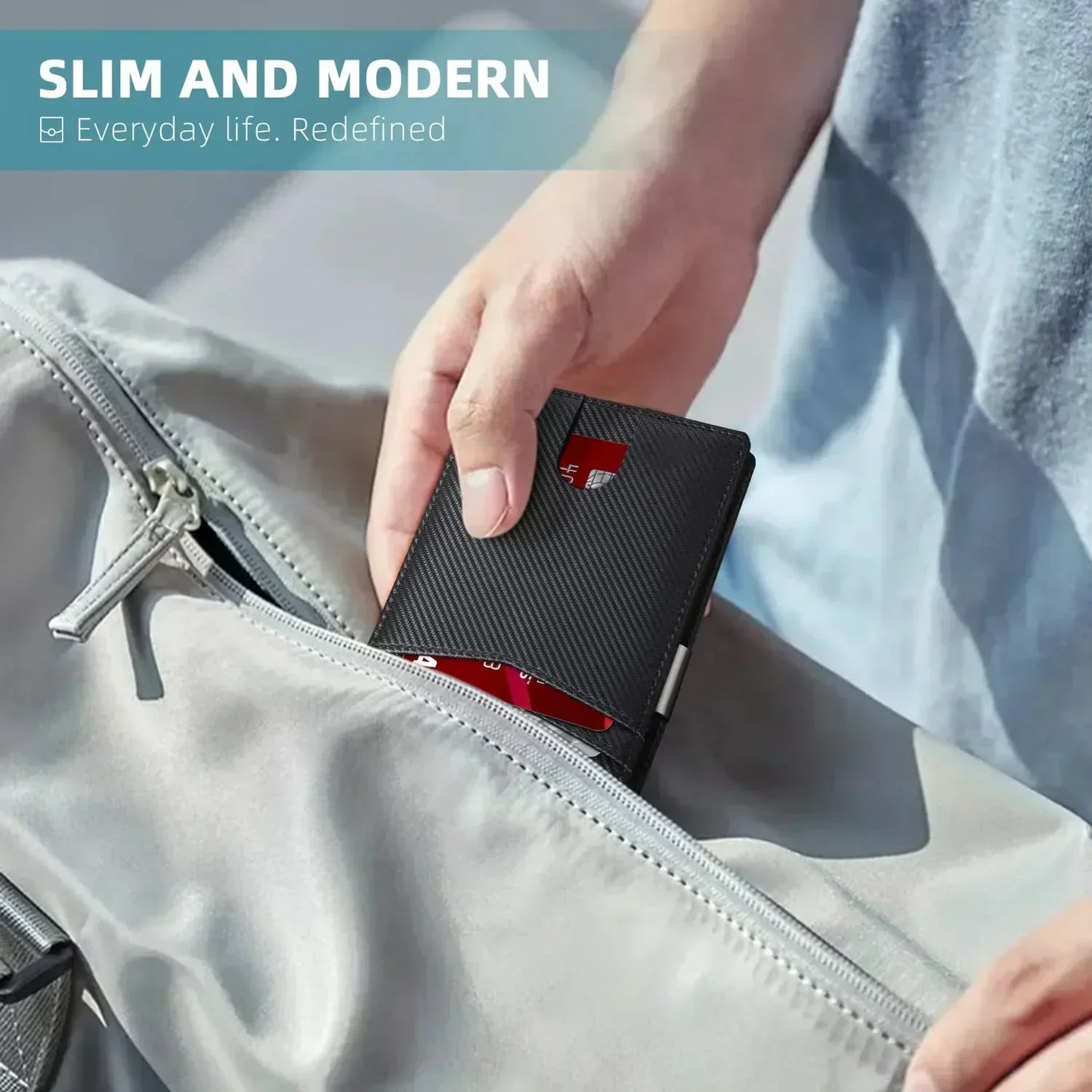 Nala | Portafoglio da viaggio sottile per uomo con blocco RFID