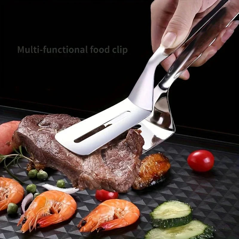 CLAMPSPAT – Spatola e pinze in acciaio inossidabile per barbecue e cucina