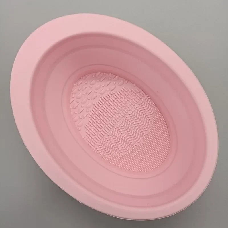 SILICLEAN – Pulitore pieghevole in silicone per pennelli da trucco con ciotola di pulizia