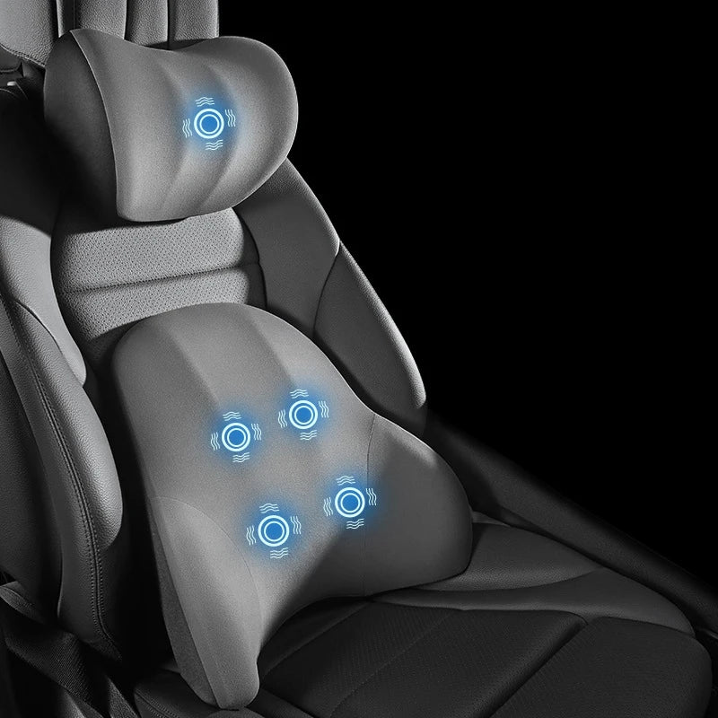 VIBRAREST – Cuscino di supporto cervicale e lombare elettrico per auto e ufficio