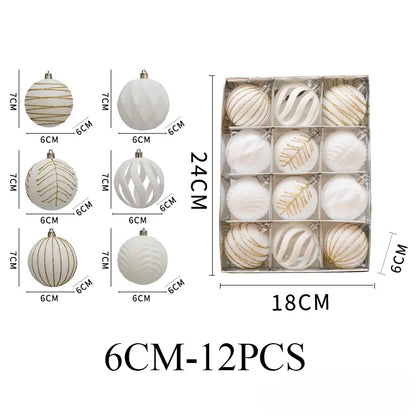 Palline di Natale Brillanti 12 pezzi – Design unico e tocco di lusso