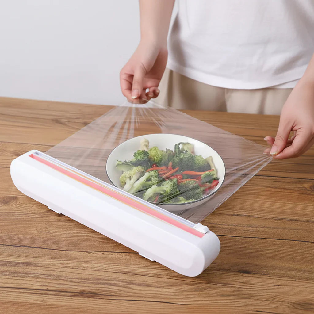 WRAPFLOW – Dispenser di pellicola riutilizzabile con sistema di taglio integrato