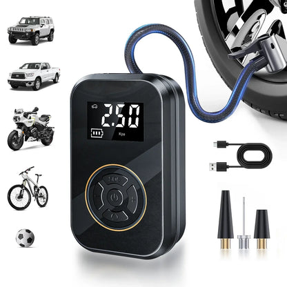 Rassivo | Compressore AirVolt Go | Senza fili e ricaricabile | Pressione dei pneumatici e Power Bank tutto in uno | Compatto e Portatile