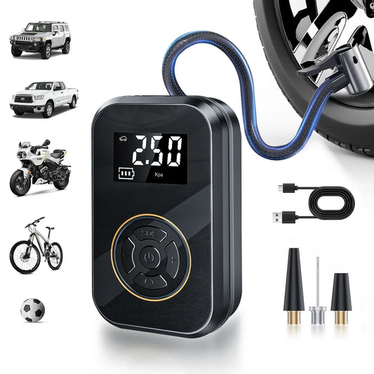 Rassivo | Compressore AirVolt Go | Senza fili e ricaricabile | Pressione dei pneumatici e Power Bank tutto in uno | Compatto e Portatile