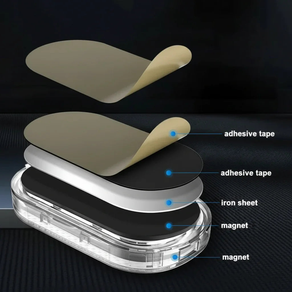 CARLUME – Lampada LED da Lettura Senza Fili per Auto con Supporto Magnetico
