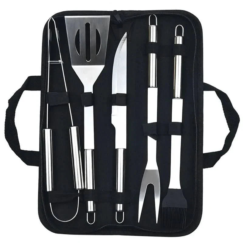 GrillMaster Pro – Set di utensili per barbecue in acciaio inossidabile per uso all'aperto