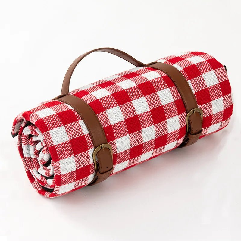 PICSTYLE – Coperta impermeabile da picnic a quadretti con tracolla pratica