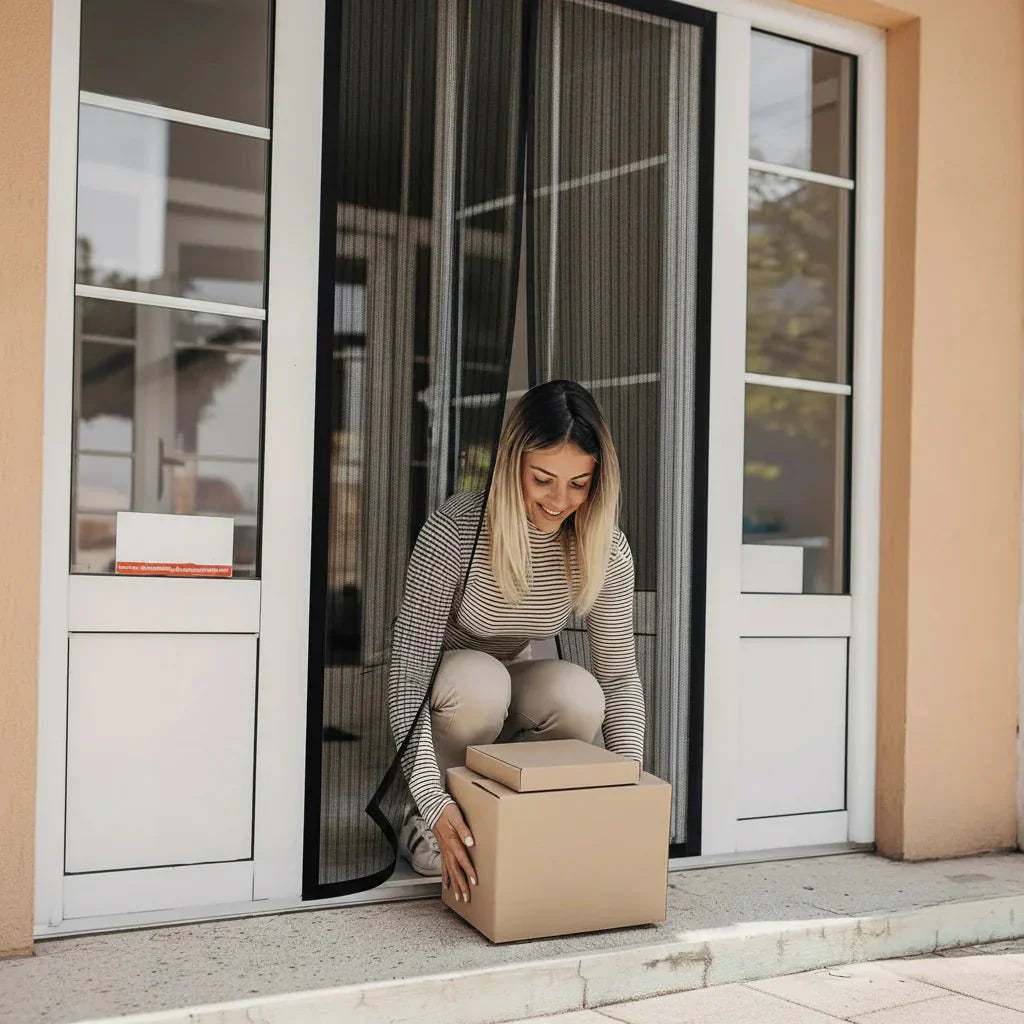 BREEZEMESH – Tenda a rete magnetica per porta senza mani