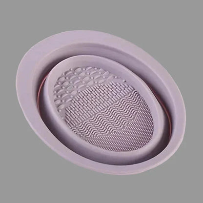 SILICLEAN – Pulitore pieghevole in silicone per pennelli da trucco con ciotola di pulizia