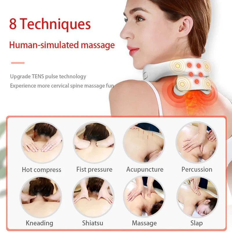NECKVIBE – Dispositivo per il collo con vibrazione intelligente e riscaldamento per un profondo rilassamento