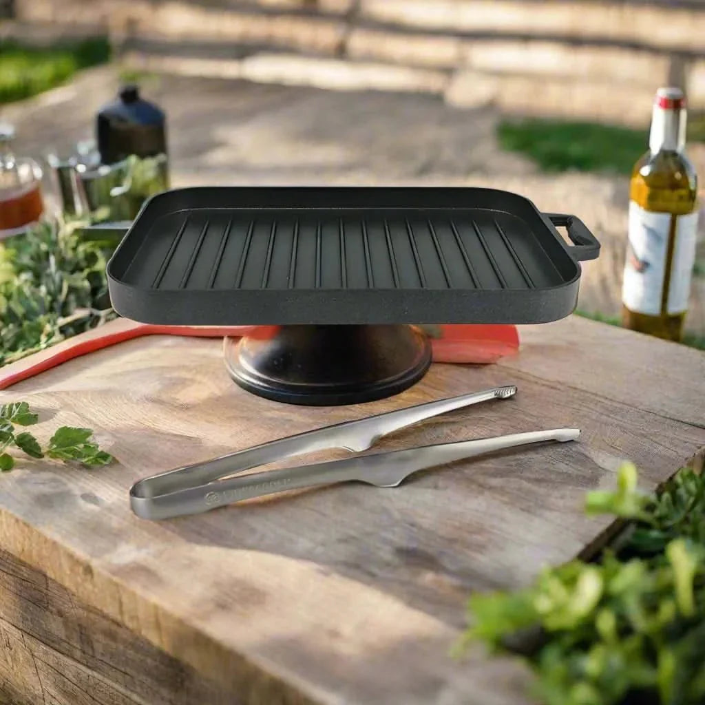 CAMPMASTER – Set di piccole piastre da griglia per cottura all'aperto portatile