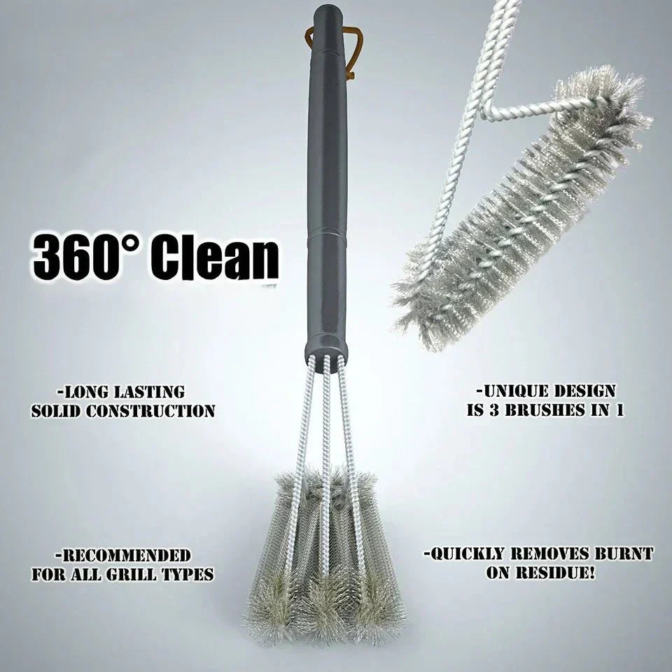 GRATECLEAN – Spazzola per la pulizia della griglia con setole in acciaio inossidabile