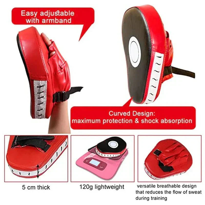 Strikeshield - Parata da boxe curva per l'allenamento delle arti marziali e degli esercizi di pugilato, con assorbimento degli urti