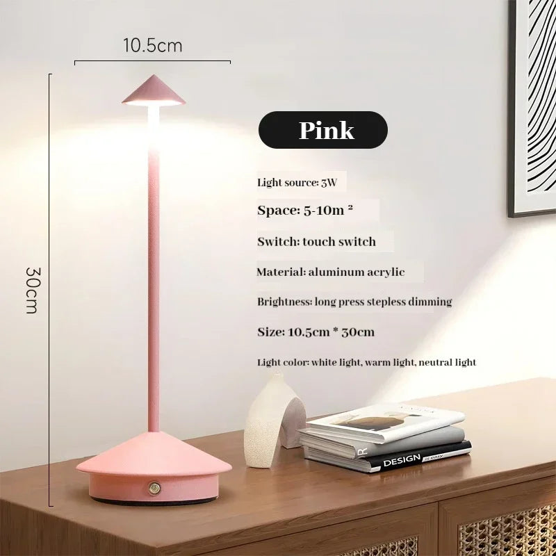 LuceSlim | Lampada da Tavolo LED Minimal con Ricarica USB