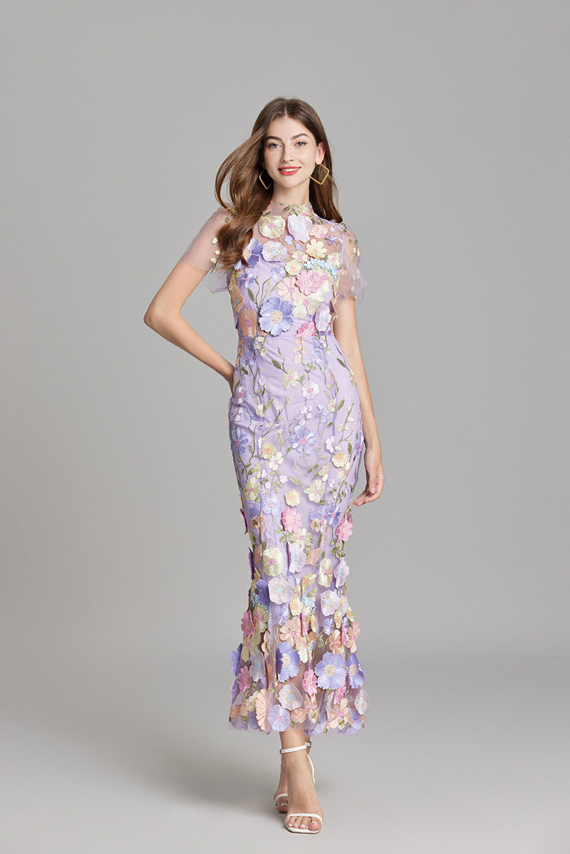 Primrose abito da sera in tulle floreale