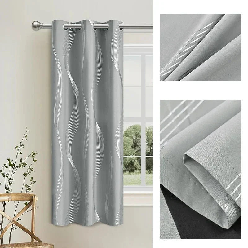 NORDALIS - Tende oscuranti eleganti con motivo marmoreo moderno e a onde per gli spazi abitativi
