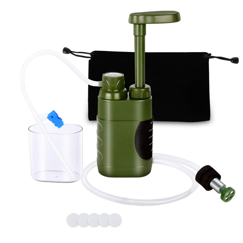 Filtro d'acqua portatile per campeggio | Purificatore per esterni e sopravvivenza