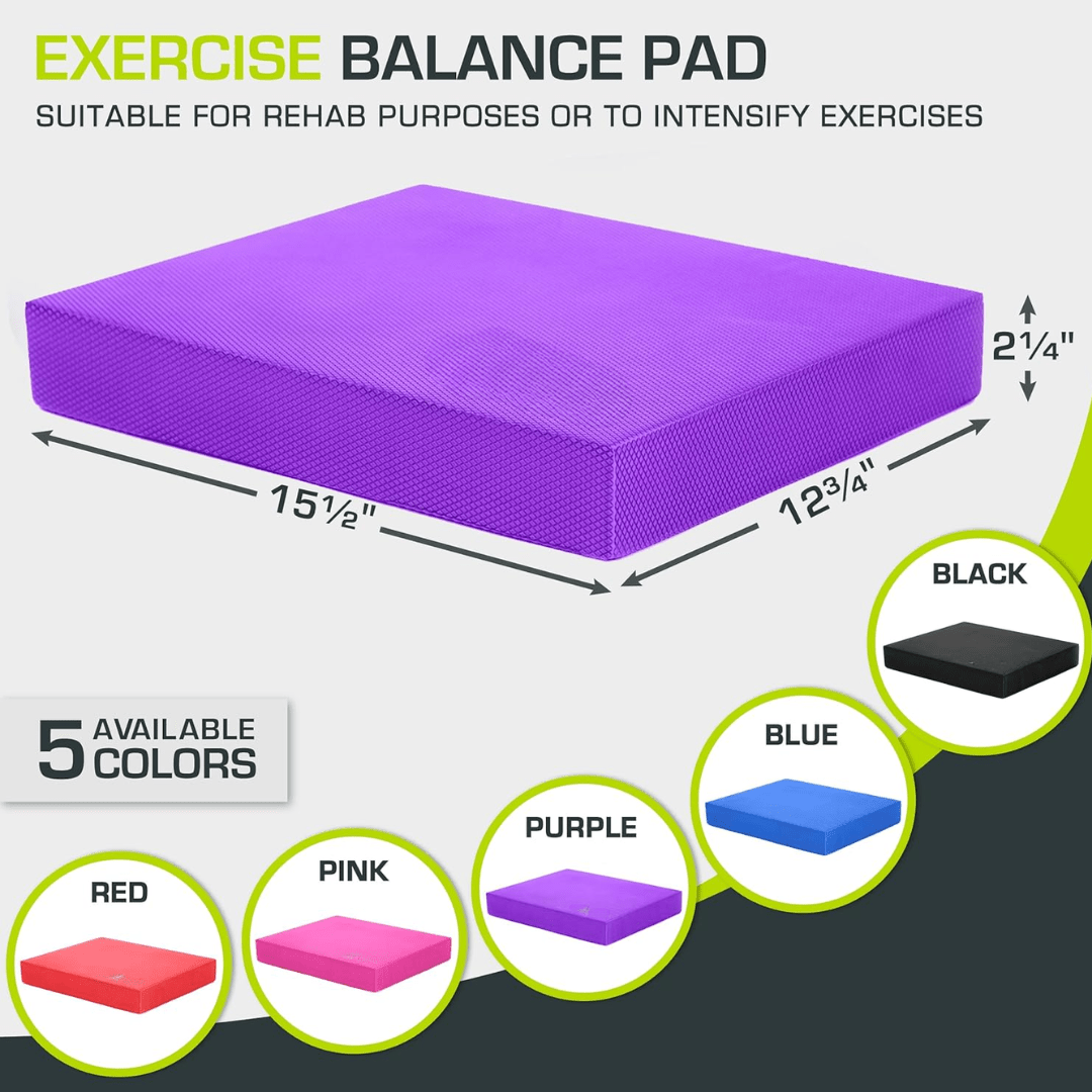 BalancePro - Tappetino antiscivolo in schiuma per yoga e allenamento di stabilità