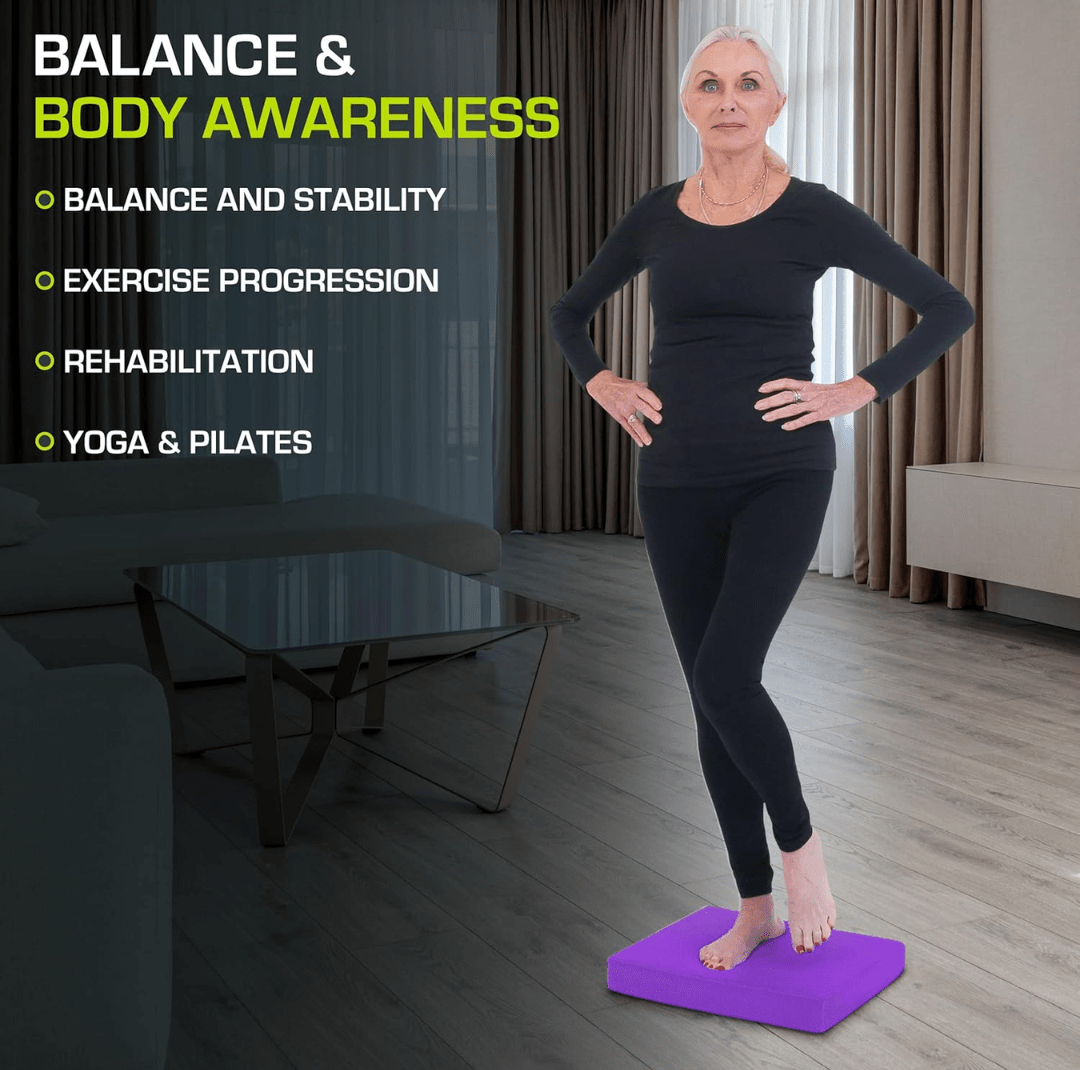 BalancePro - Tappetino antiscivolo in schiuma per yoga e allenamento di stabilità