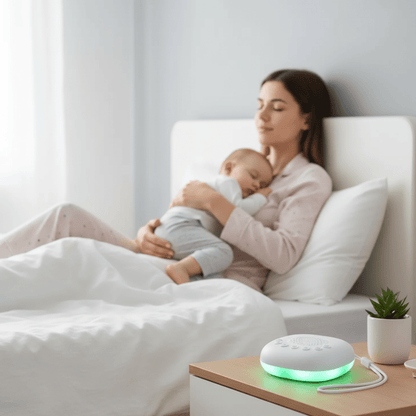 SOMNISHINE – scatola di rumore bianco portatile, con 20 suoni rilassanti e lampada notturna a LED