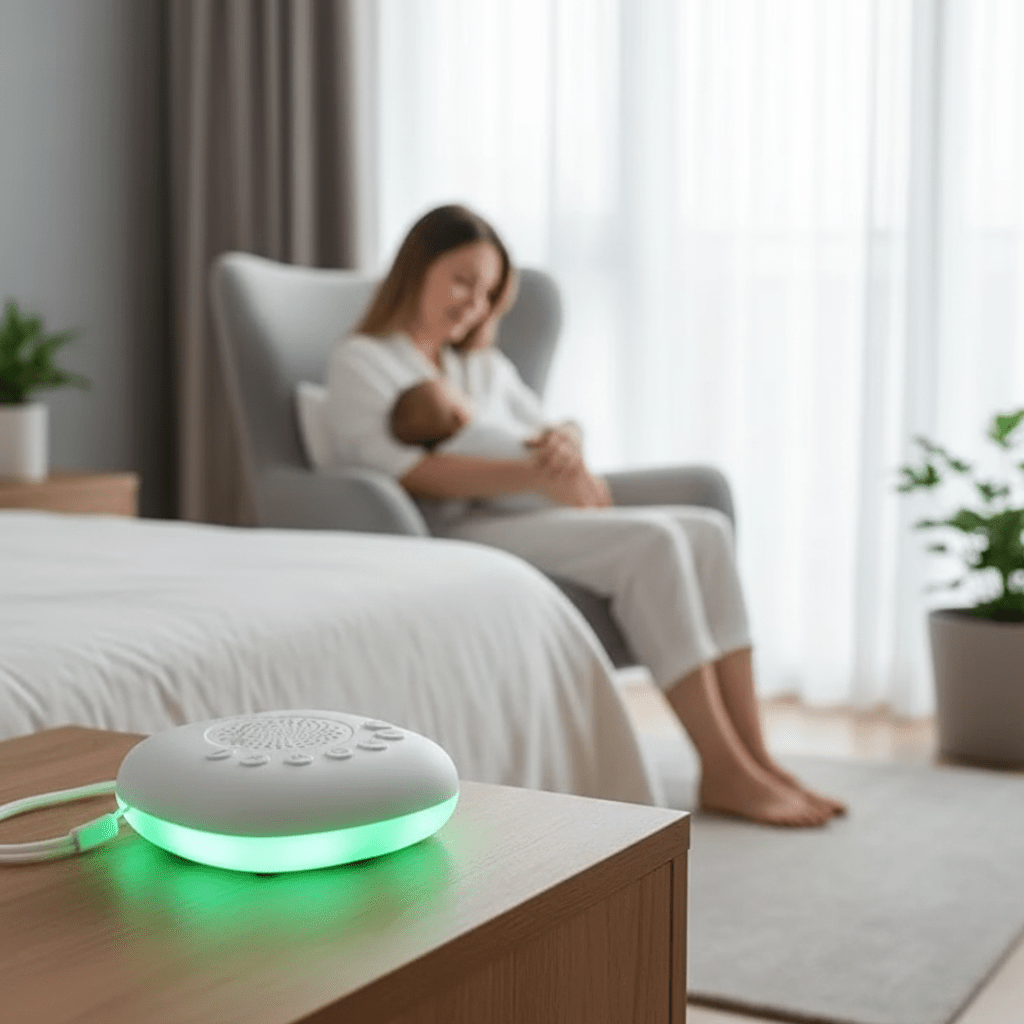 SOMNISHINE – scatola di rumore bianco portatile, con 20 suoni rilassanti e lampada notturna a LED