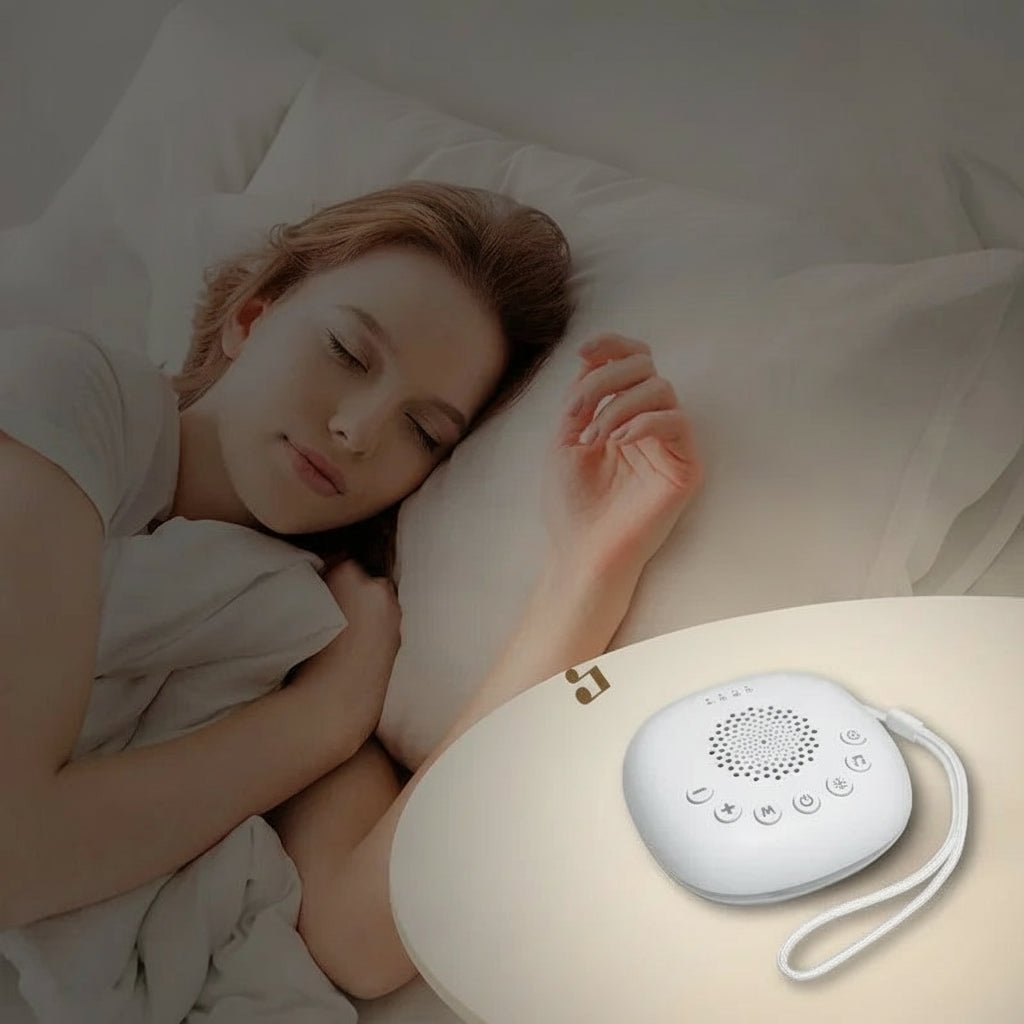 SOMNISHINE – scatola di rumore bianco portatile, con 20 suoni rilassanti e lampada notturna a LED