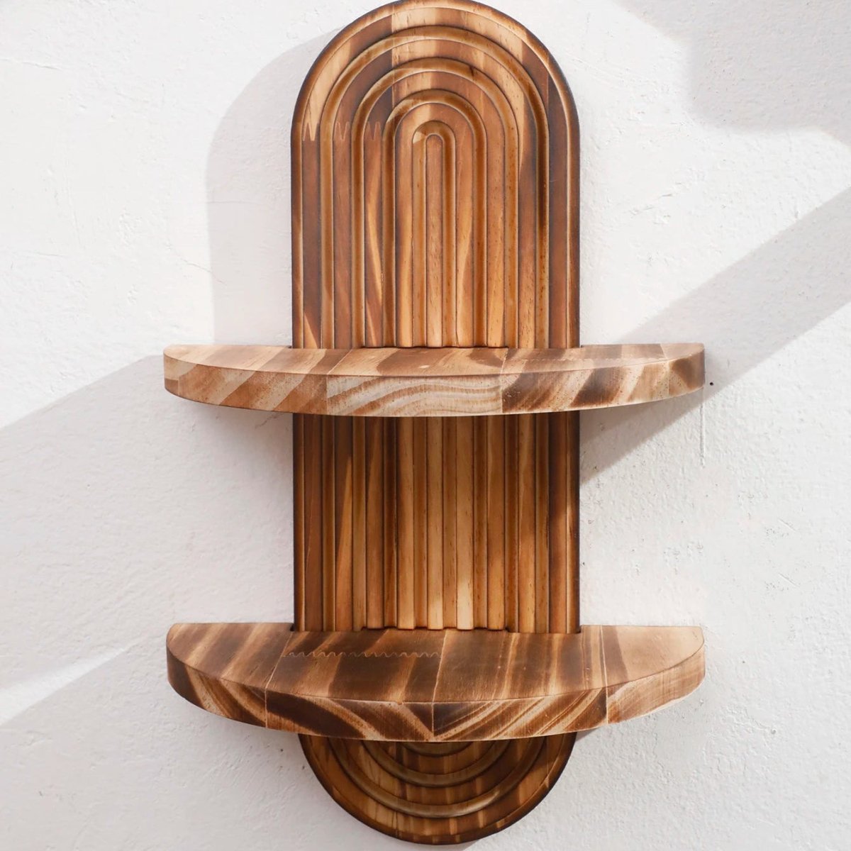 DECOWOOD – Mensole in legno sospese geometriche in stile boho per parete