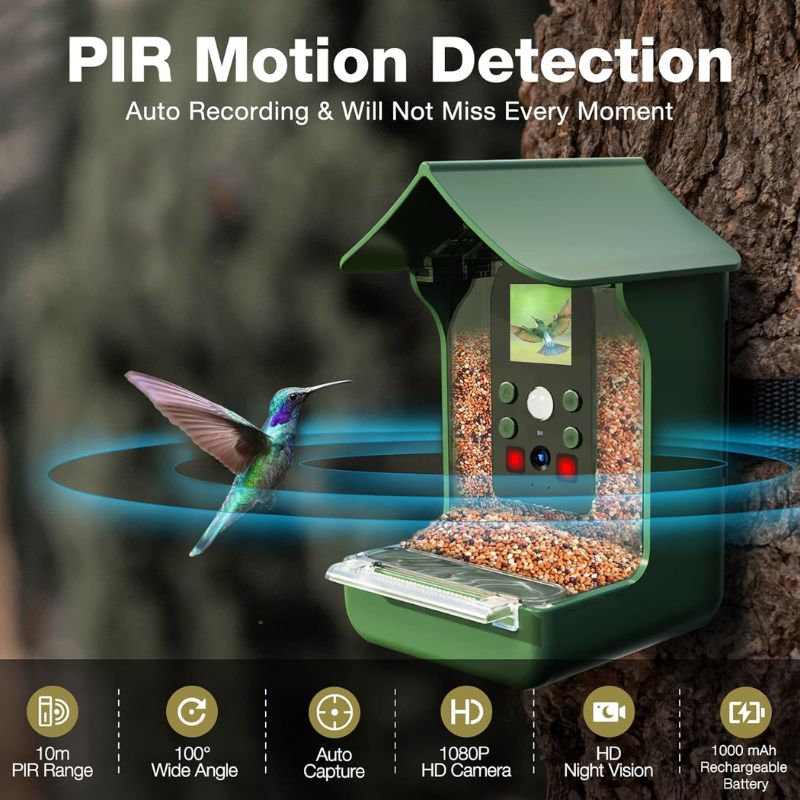 BIRDLENS – Alimentatore per uccelli intelligente con fotocamera HD per l'osservazione della fauna selvatica in tempo reale