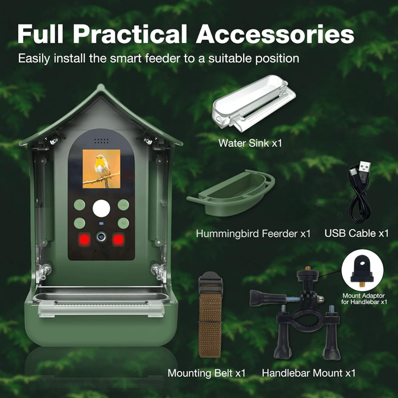 BIRDLENS – Alimentatore per uccelli intelligente con fotocamera HD per l'osservazione della fauna selvatica in tempo reale