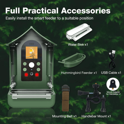 BIRDLENS – Alimentatore per uccelli intelligente con fotocamera HD per l'osservazione della fauna selvatica in tempo reale