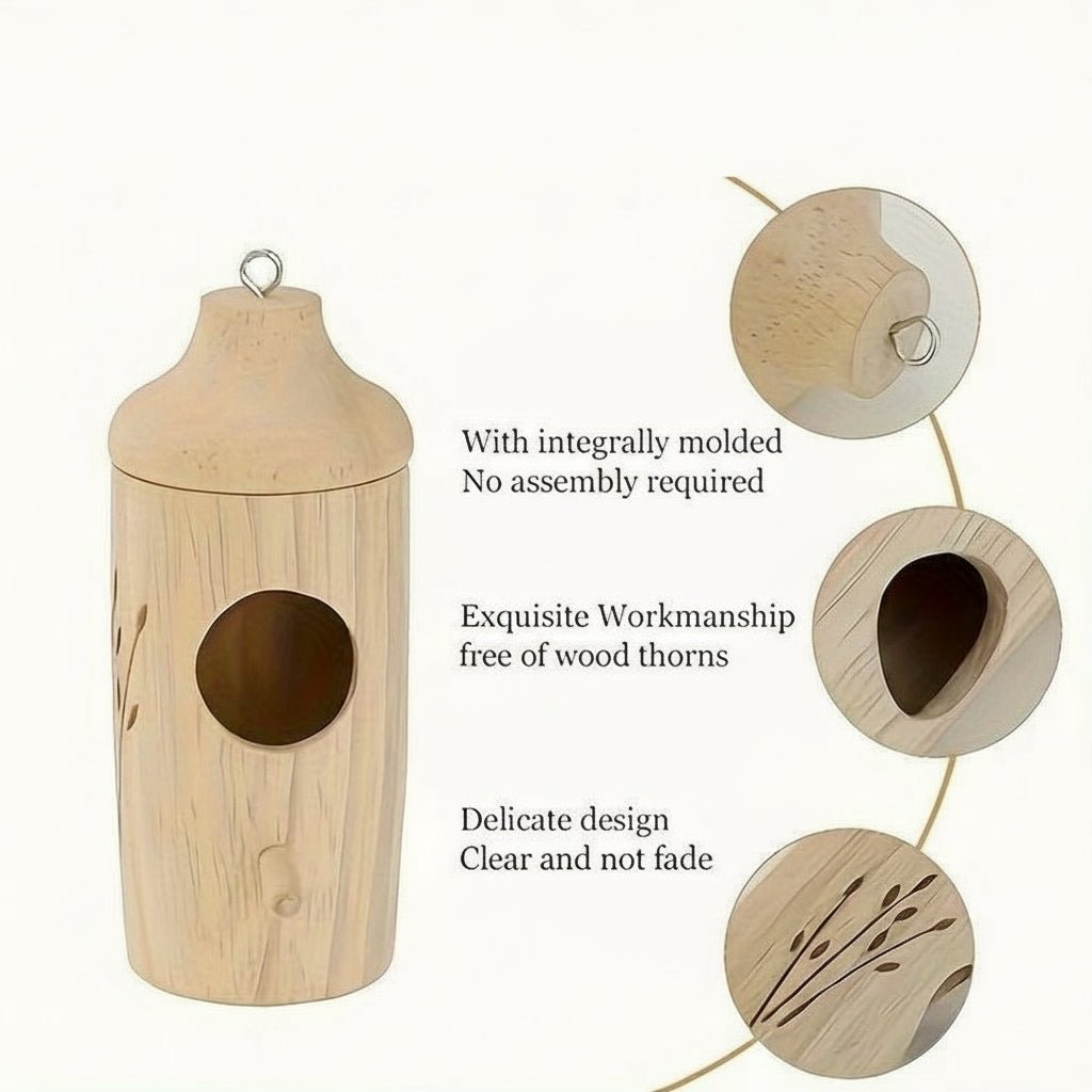 WOODPERCH – Elegante casetta per uccelli sospesa per giardino e terrazza