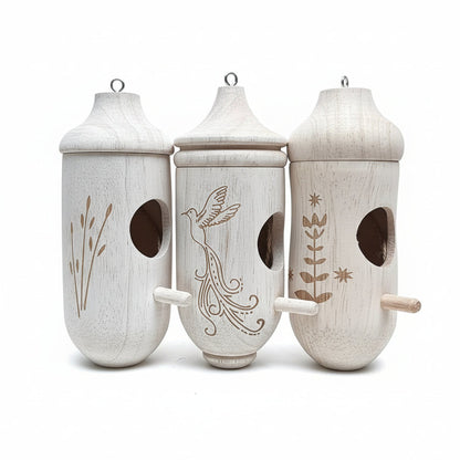 WOODPERCH – Elegante casetta per uccelli sospesa per giardino e terrazza