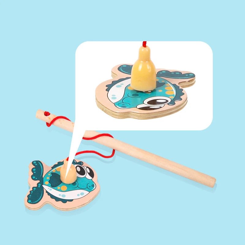 MONTICATCH – Gioco Montessori dell'angelo in legno con pesca magnetica per promuovere la motricità fine