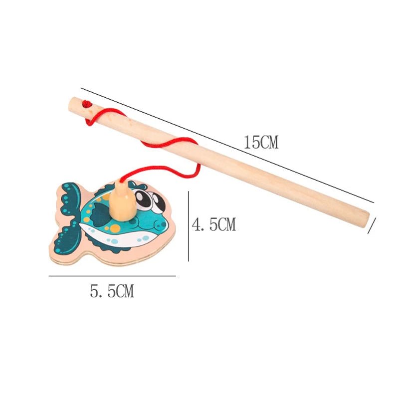 MONTICATCH – Gioco Montessori dell'angelo in legno con pesca magnetica per promuovere la motricità fine