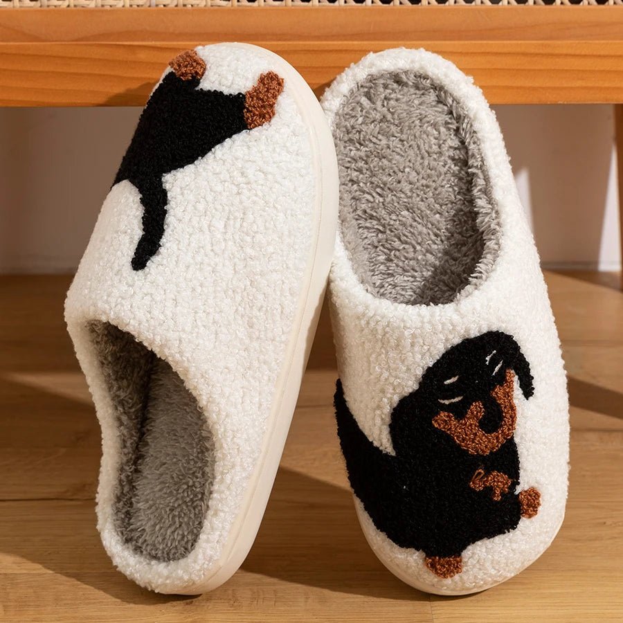 DACHTOES – Pantofole da donna accoglienti a tema bassotto – Comfort leggero per l'inverno