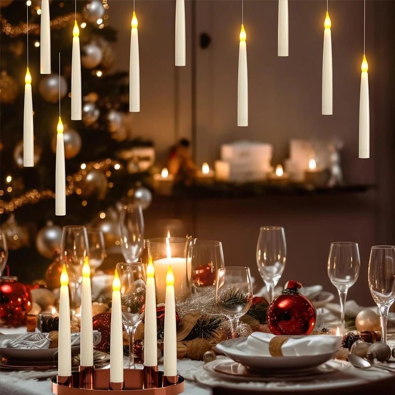 WANDGLOW – Candele galleggianti prive di fiamma con effetto tremolio e bacchetta magica
