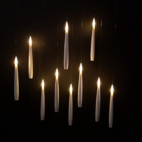 WANDGLOW – Candele galleggianti prive di fiamma con effetto tremolio e bacchetta magica