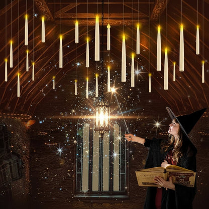 WANDGLOW – Candele galleggianti prive di fiamma con effetto tremolio e bacchetta magica