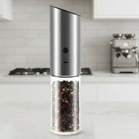 SPICEPULSE – Macinapepe elettrico ricaricabile in acciaio inossidabile per insaporire facilmente