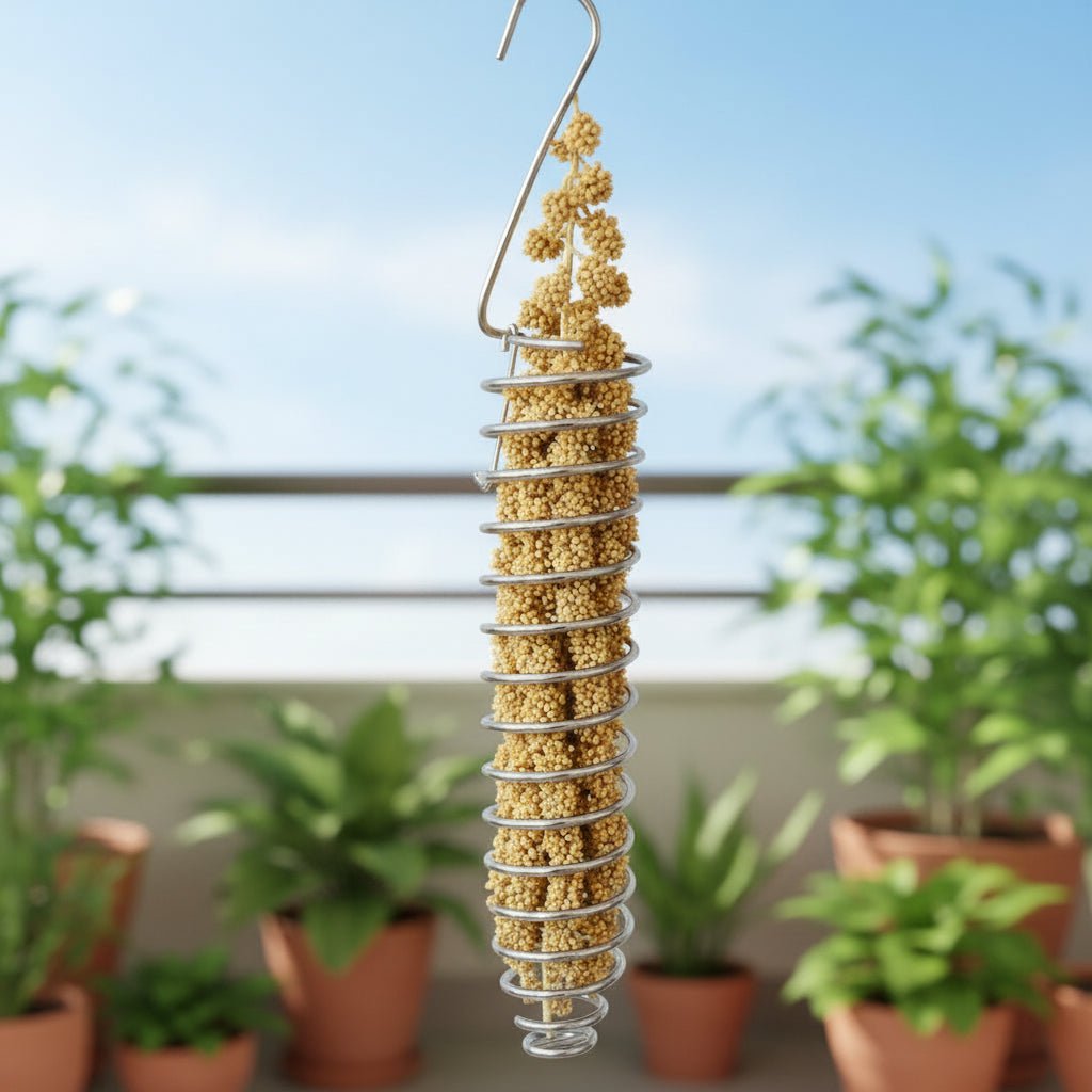 STEELSWIRL – Dispenser di cibo per pappagalli in acciaio inossidabile robusto per uso a lungo termine