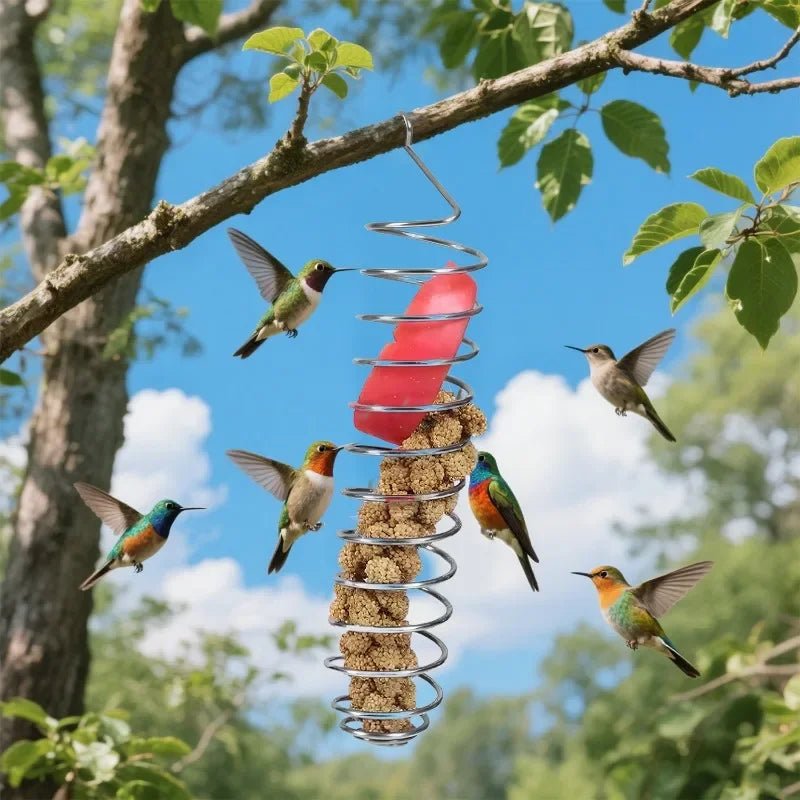 STEELSWIRL – Dispenser di cibo per pappagalli in acciaio inossidabile robusto per uso a lungo termine
