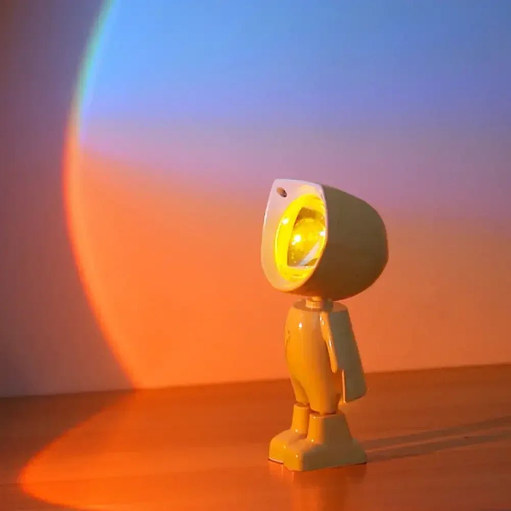 COSMONIX – lampada arcobaleno a forma di robot astronauta con illuminazione d'atmosfera ricaricabile