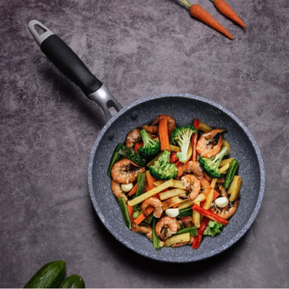 FRYZONE – Padella antiaderente leggera in alluminio con effetto pietra