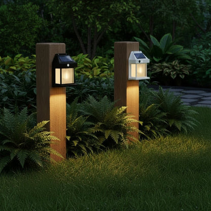 SOLARION – Luce solare LED da giardino e strada con sensore di movimento e alloggiamento resistente alle intemperie