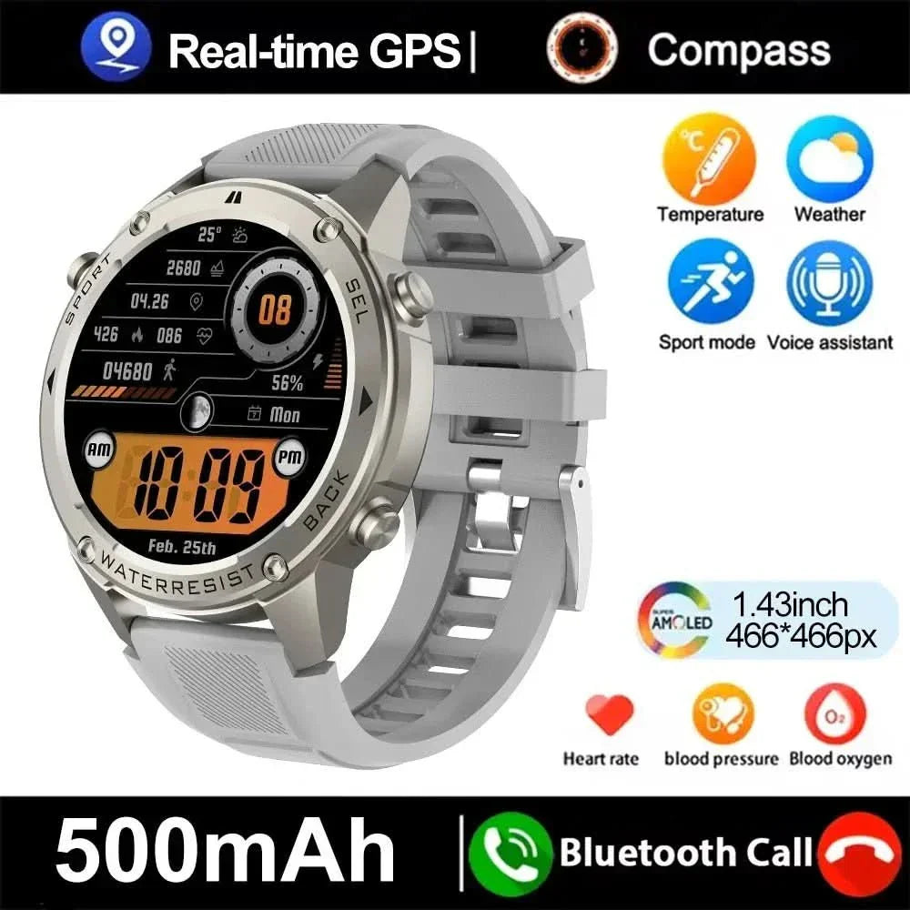 TrekSight X - Smartwatch outdoor con GPS, bussola e monitoraggio della salute