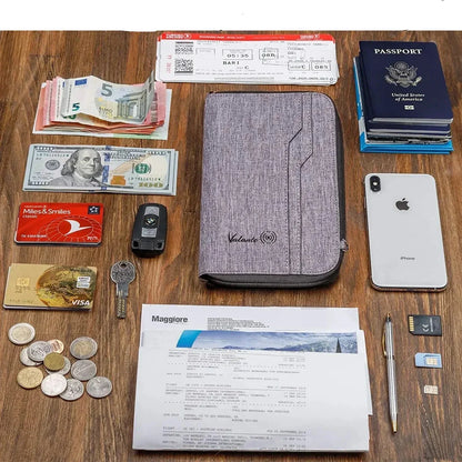 Madalyn | Versatile portafoglio porta passaporto con blocco RFID multiscomparti